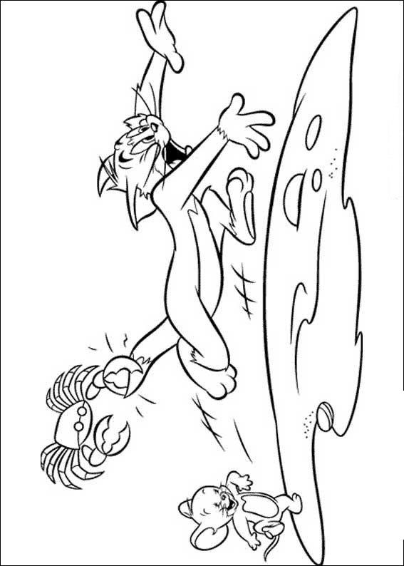 Fisă de colorat cu Tom si jerry de colorat p40