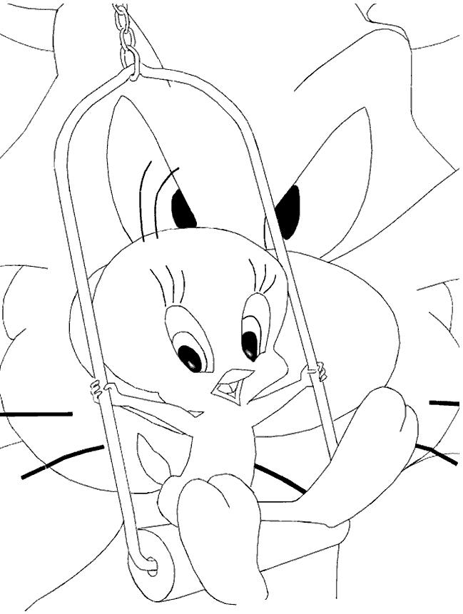 Fisă de colorat cu Tweety de colorat p06