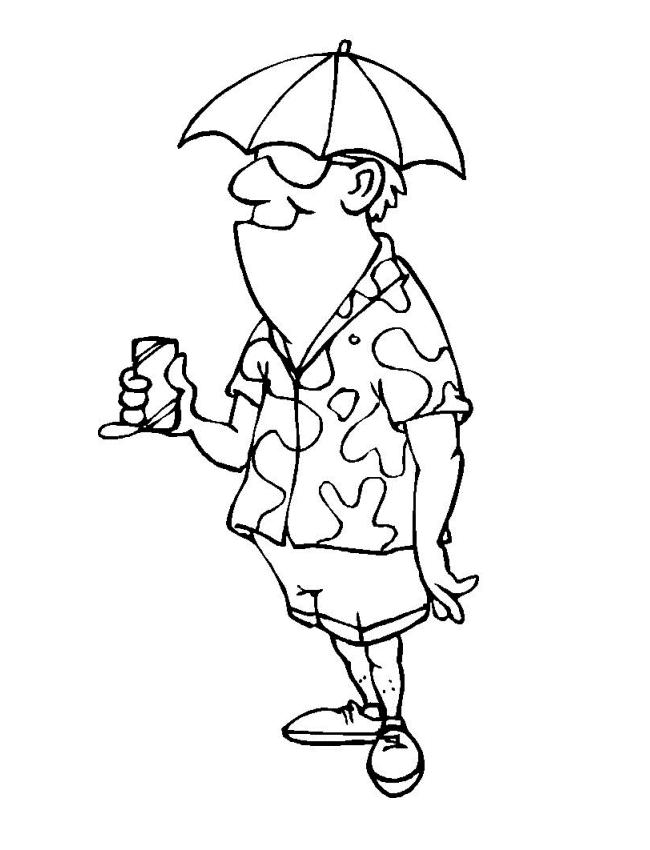 Fisă de colorat cu Vacanta de colorat p30