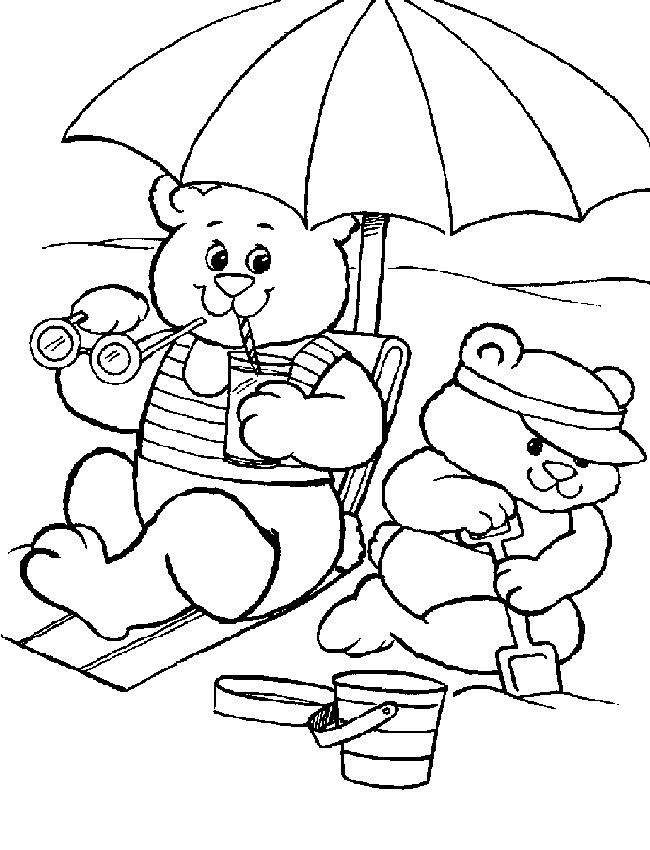 Fisă de colorat cu Vacanta de colorat p48