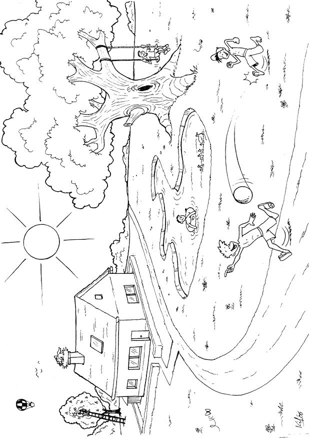 Fisă de colorat cu Vacanta de colorat p49