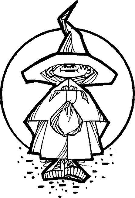 Fisă de colorat cu Vrajitoare de colorat p03