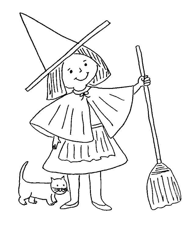 Fisă de colorat cu Vrajitoare de colorat p04