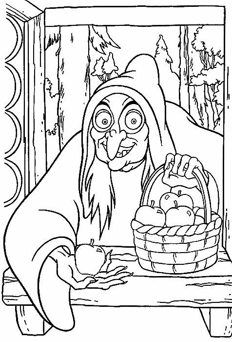 Fisă de colorat cu Vrajitoare de colorat p07