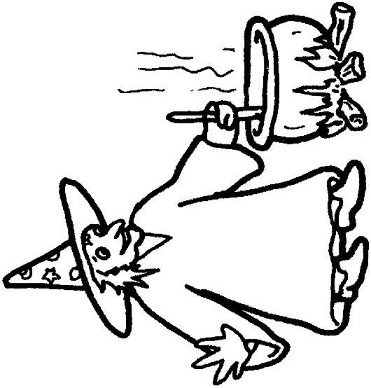 Fisă de colorat cu Vrajitoare de colorat p08