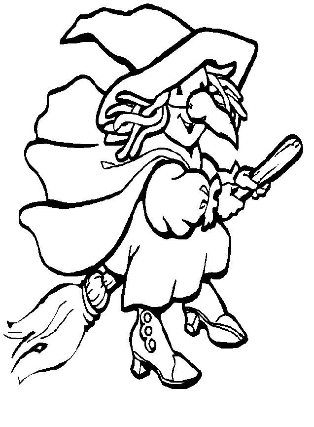 Fisă de colorat cu Vrajitoare de colorat p10