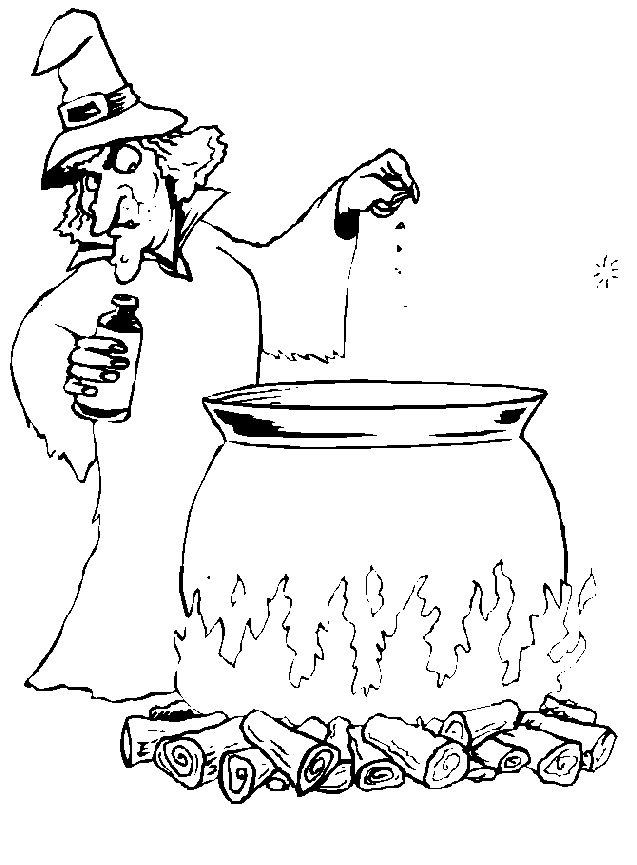 Fisă de colorat cu Vrajitoare de colorat p11