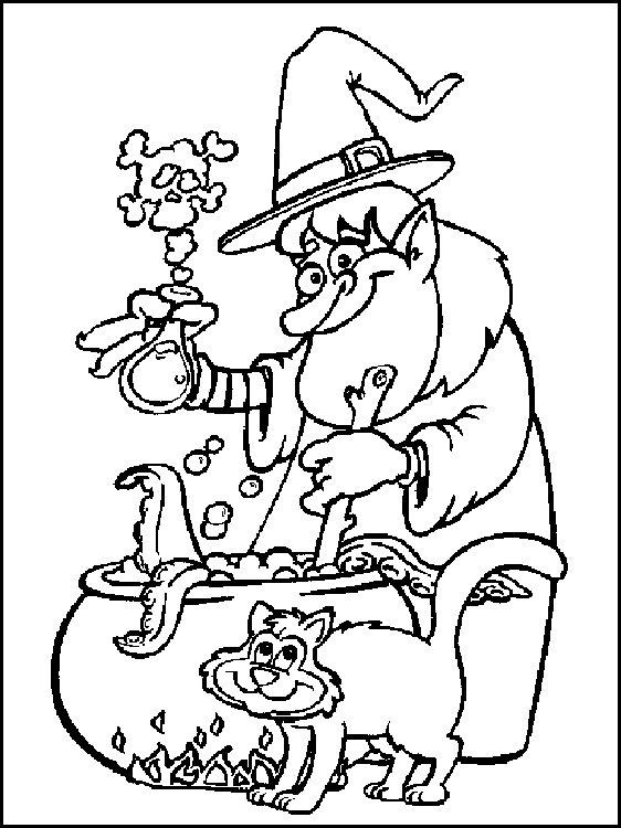 Fisă de colorat cu Vrajitoare de colorat p13