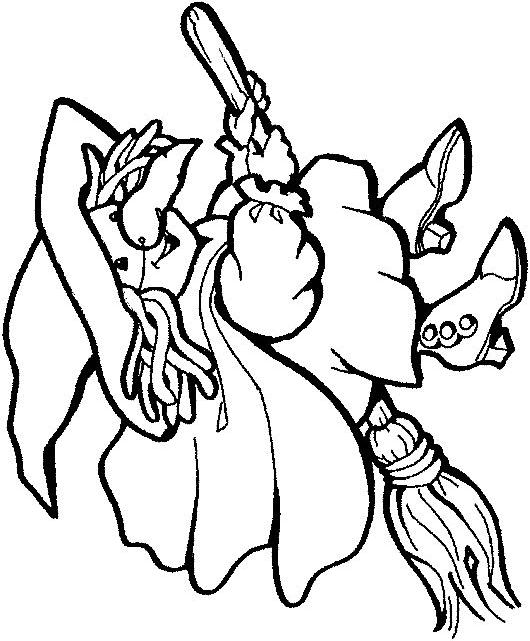 Fisă de colorat cu Vrajitoare de colorat p16