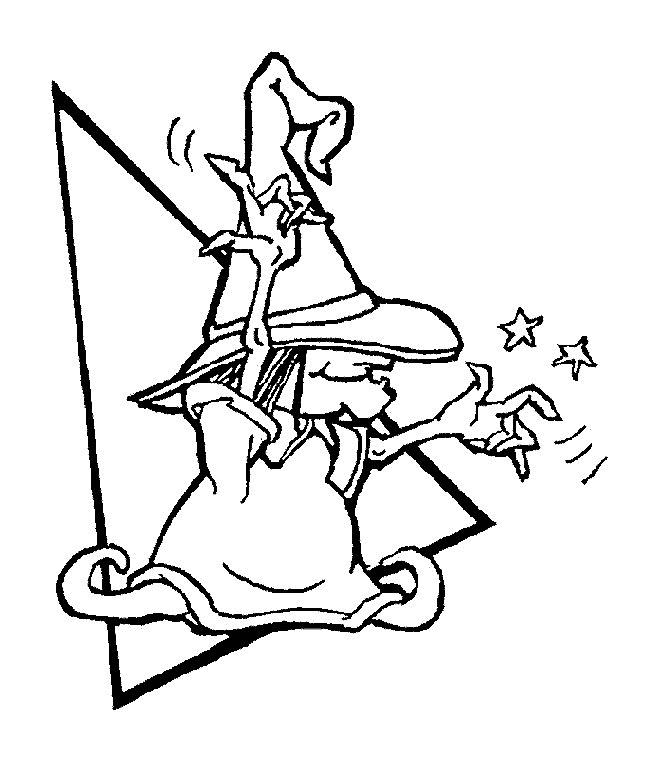 Fisă de colorat cu Vrajitoare de colorat p17