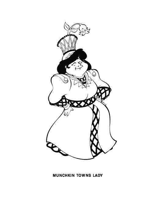 Fisă de colorat cu Vrajitorul din oz de colorat p04