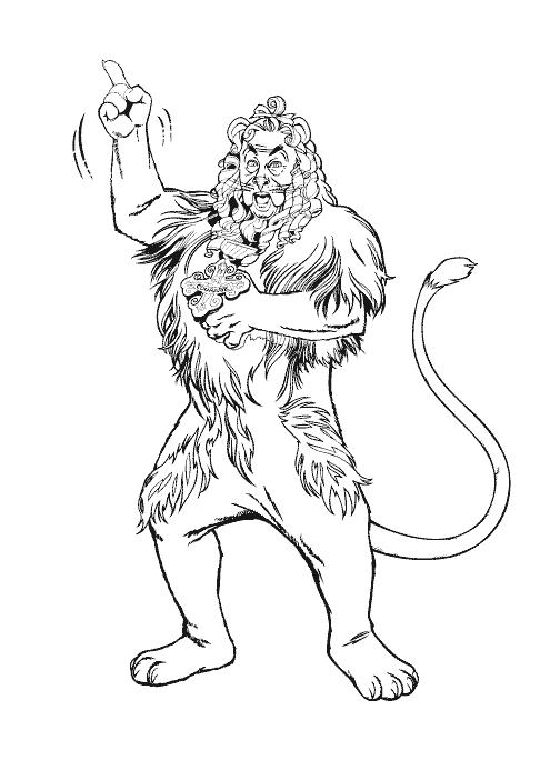 Fisă de colorat cu Vrajitorul din oz de colorat p06