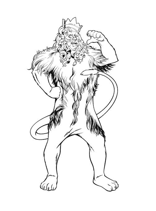 Fisă de colorat cu Vrajitorul din oz de colorat p07