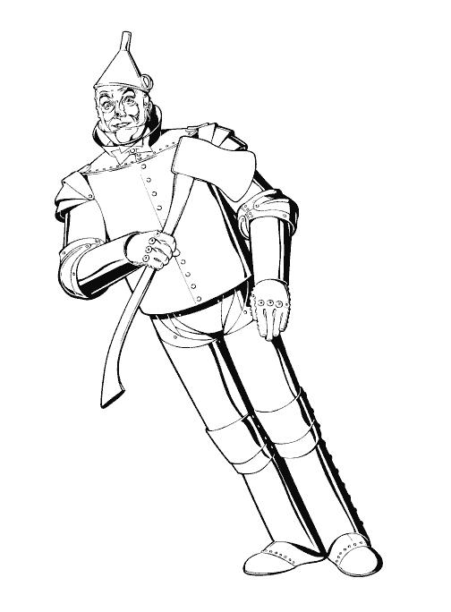 Fisă de colorat cu Vrajitorul din oz de colorat p14