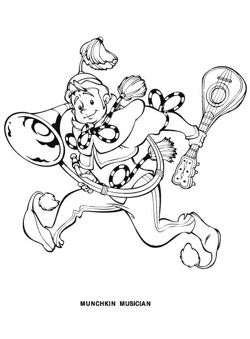 Fisă de colorat cu Vrajitorul din oz de colorat p17