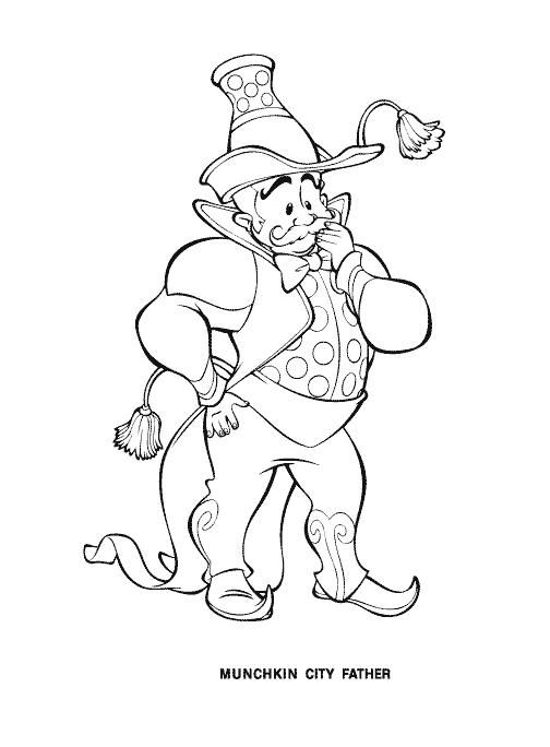 Fisă de colorat cu Vrajitorul din oz de colorat p20