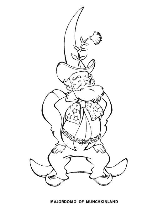 Fisă de colorat cu Vrajitorul din oz de colorat p26