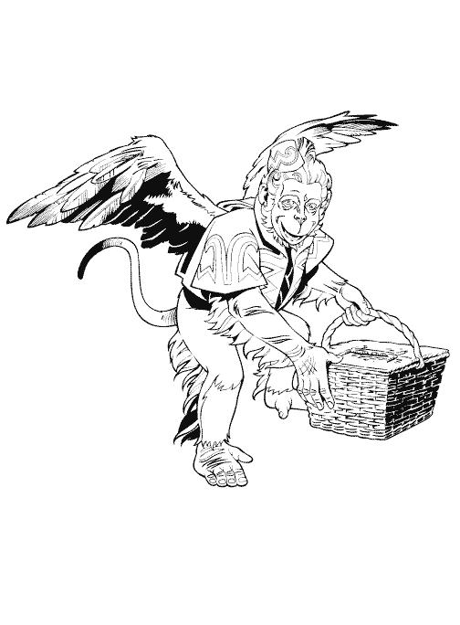 Fisă de colorat cu Vrajitorul din oz de colorat p27