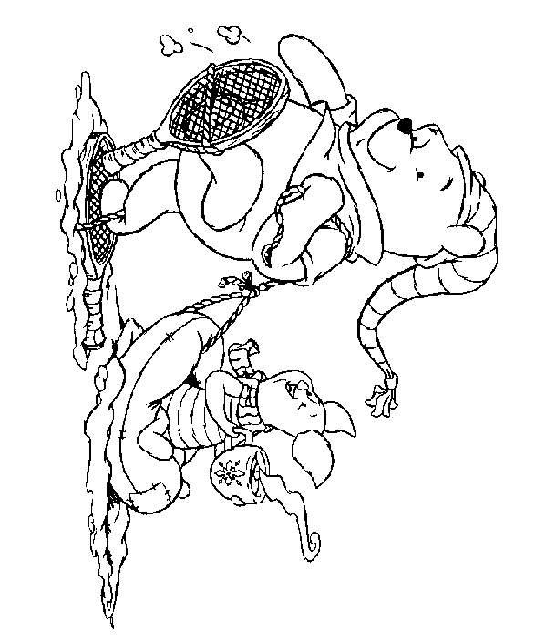 Fisă de colorat cu Winnie the pooh de colorat p100