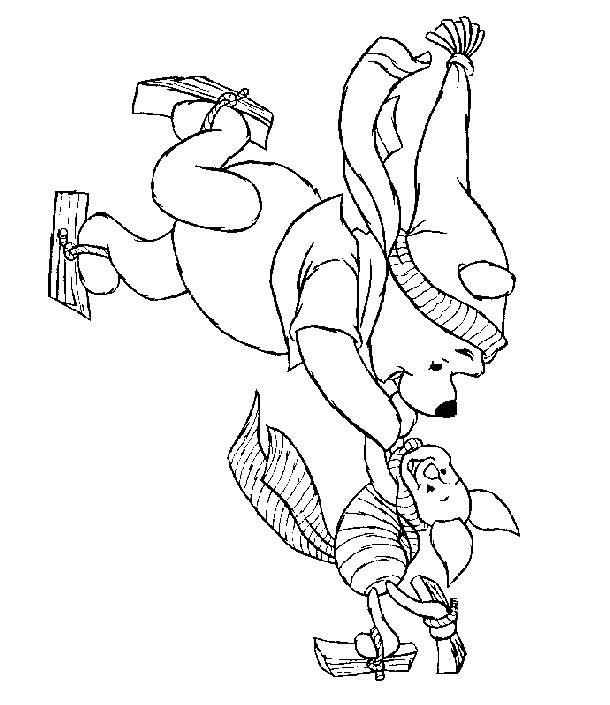 Fisă de colorat cu Winnie the pooh de colorat p101
