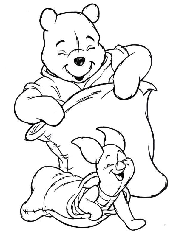 Fisă de colorat cu Winnie the pooh de colorat p107