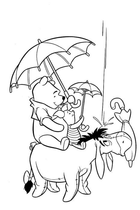Fisă de colorat cu Winnie the pooh de colorat p109