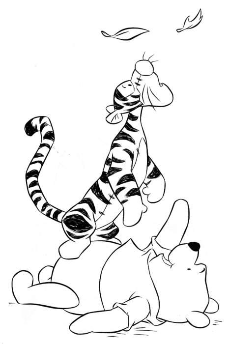 Fisă de colorat cu Winnie the pooh de colorat p114