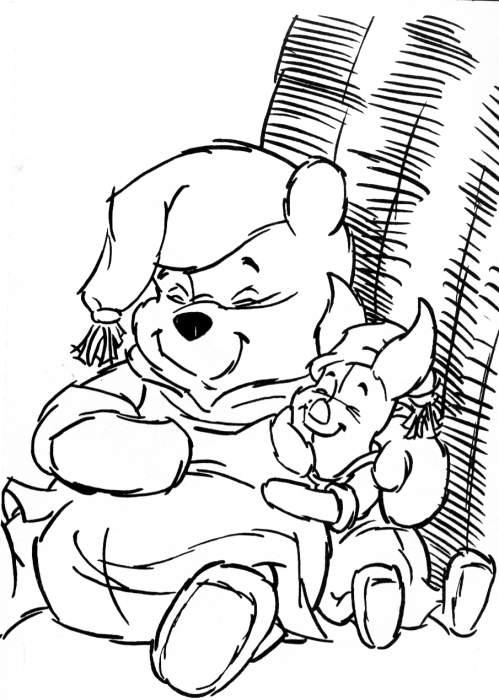 Fisă de colorat cu Winnie the pooh de colorat p115