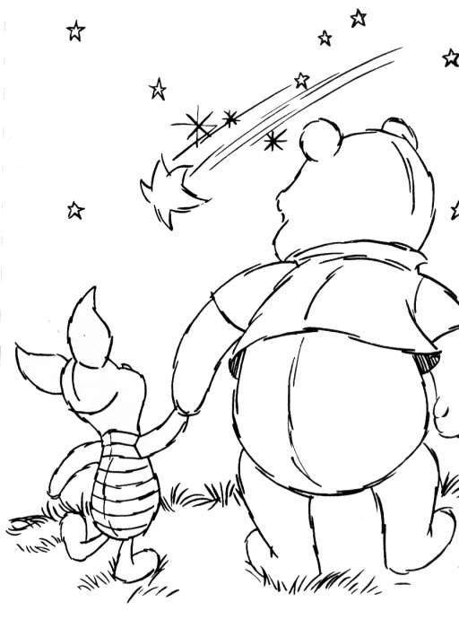 Fisă de colorat cu Winnie the pooh de colorat p116