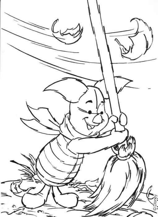 Fisă de colorat cu Winnie the pooh de colorat p138