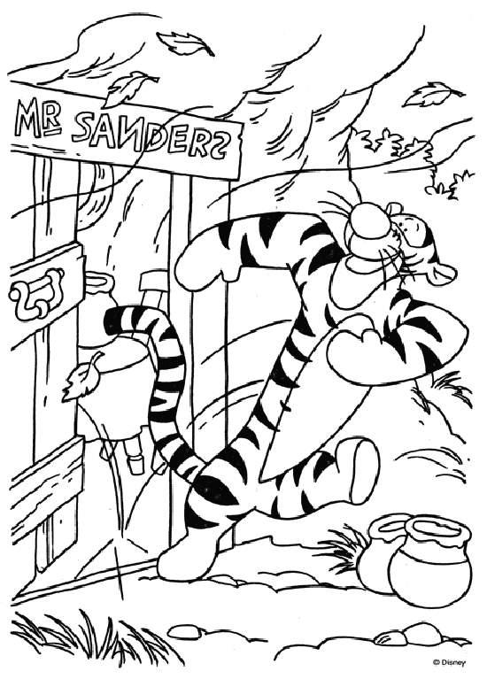 Fisă de colorat cu Winnie the pooh de colorat p15